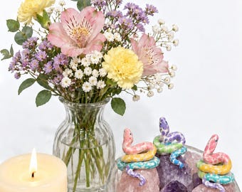 Clay Snake Rings-Pastel Ball Python Inspired