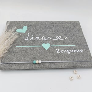 Zeugnismappe personlisiert | Zeugnismappe mit Namen | Geschenk für Schulkinder