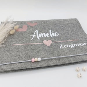 Zeugnismappe personlisiert | Zeugnismappe mit Namen | Geschenk für Schulkinder
