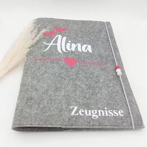 Zeugnismappe personlisiert | Zeugnismappe mit Namen | Geschenk zur Einschulung