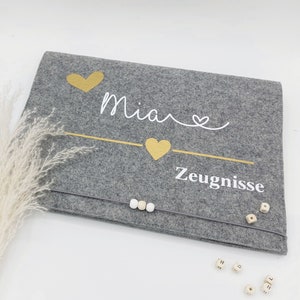 Zeugnismappe personlisiert | Zeugnismappe mit Namen | Geschenk zur Einschulung