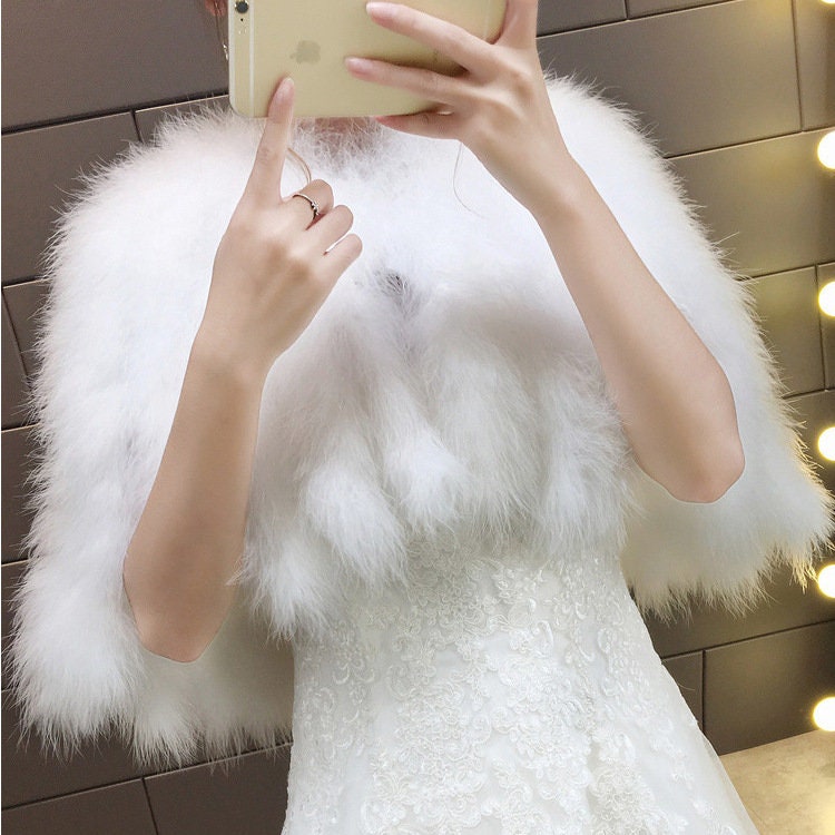 WCFeatherS 2meters Fluffy Ostrich Feathers Boa Feather Fringes Strips Shawl  Wedding Dress Decoration Custom Color Thickness