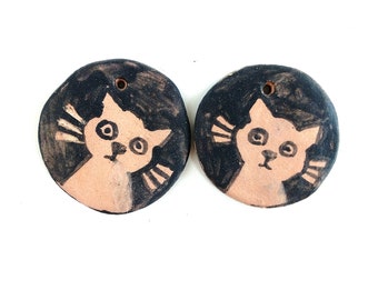 Kitten Beads - keramische kralen, dierenkralen, rustieke sieraden, sieradenbenodigdheden, etnische kralen, geïnspireerde kralen, unieke kralen