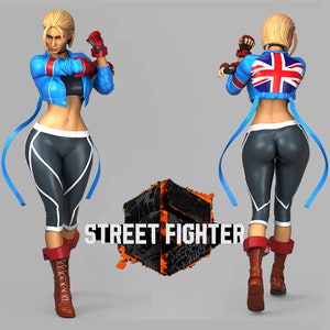 Cammy Street fighter 6 power pose 3D printed model 4k print high details