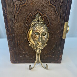 Vintage Silver Metals Gesichtsmaske Doppelwandhaken
