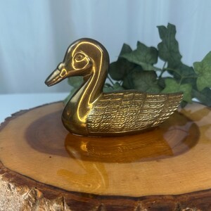 Vintage massive Messing Gans/Ente Statue/Briefbeschwerer