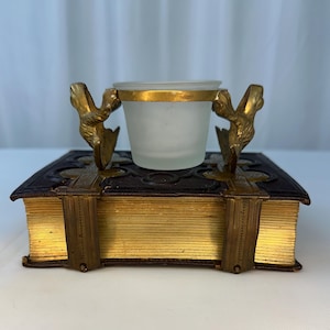 Vintage Brass pair of Frog Candleholder/Votive