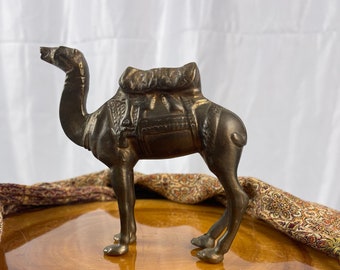 Vintage Brass Camel with Pack Figurine/Statue