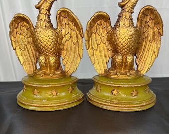 Sujetalibros antiguos de metal con forma de águila de Sexton USA