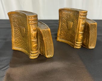 ヴィンテージ コロニアル ヴァージニア ブロンズ製 本型ブックエンド