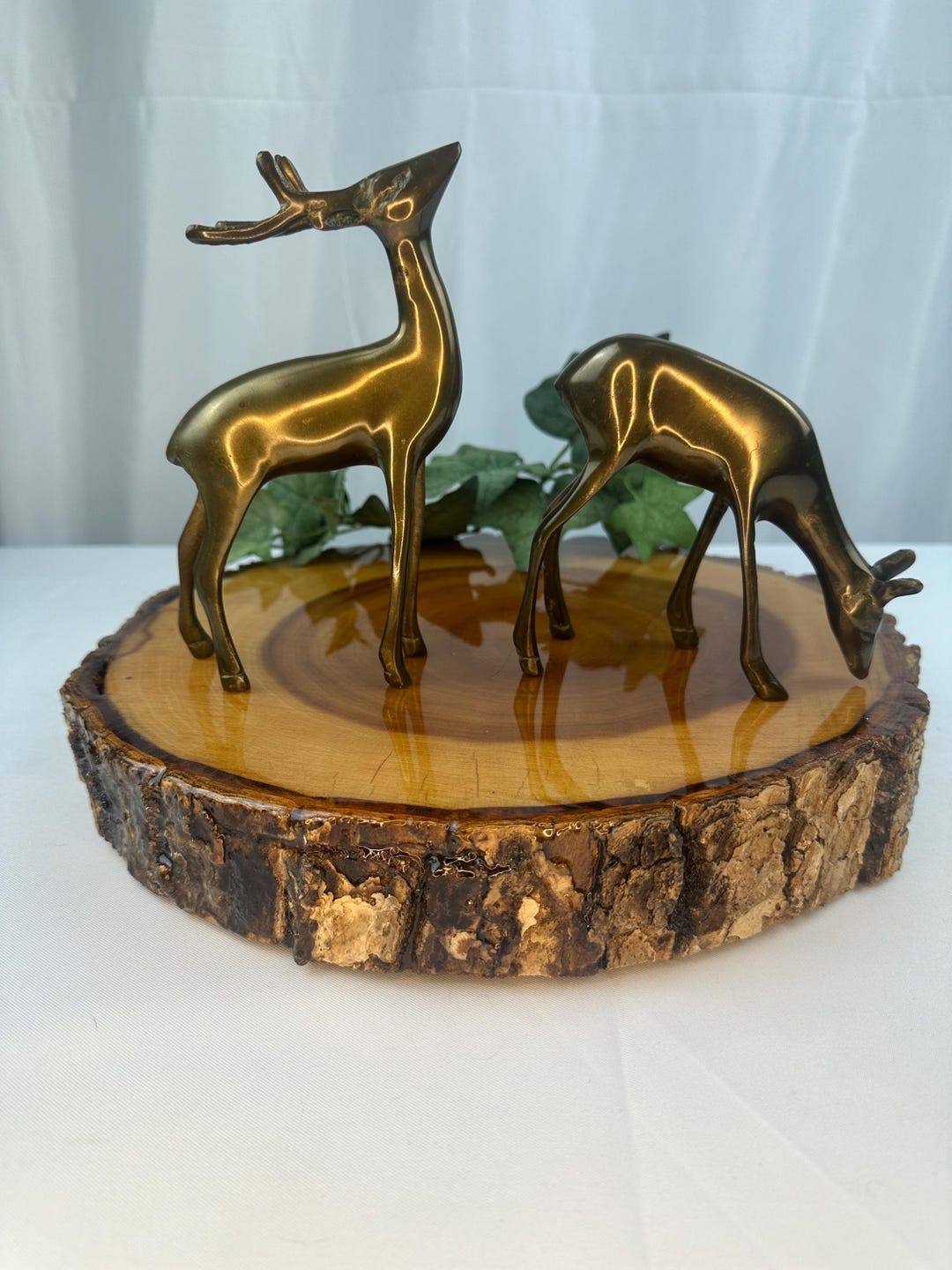 Vintage Solid Brass Pair /6.5 Buck and 4doe Figurines - Etsy