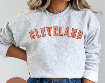 Cleveland Sweatshirt, Football Crewneck, Cleveland Sports Apparel, Cleveland Football Gift, Vintage Cleveland Football Crewneck Sweatshirt