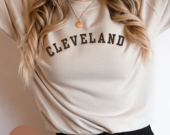 Cleveland Sweatshirt, Football Crewneck, Cleveland Sports Apparel, Cleveland Football Gift, Vintage Cleveland Football Crewneck Sweatshirt