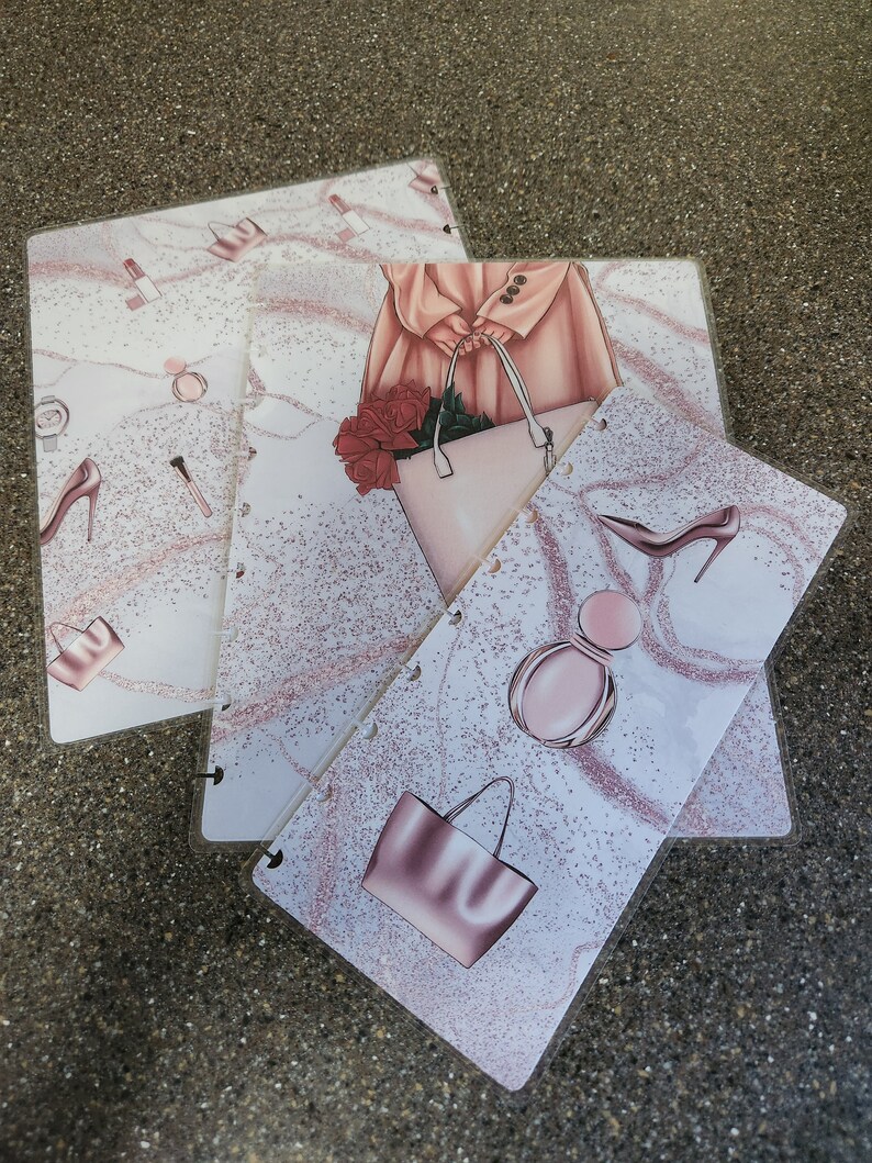 Happy Planner Cover, Rose Gold Fashion Happy Cover, Disc Planner Cover