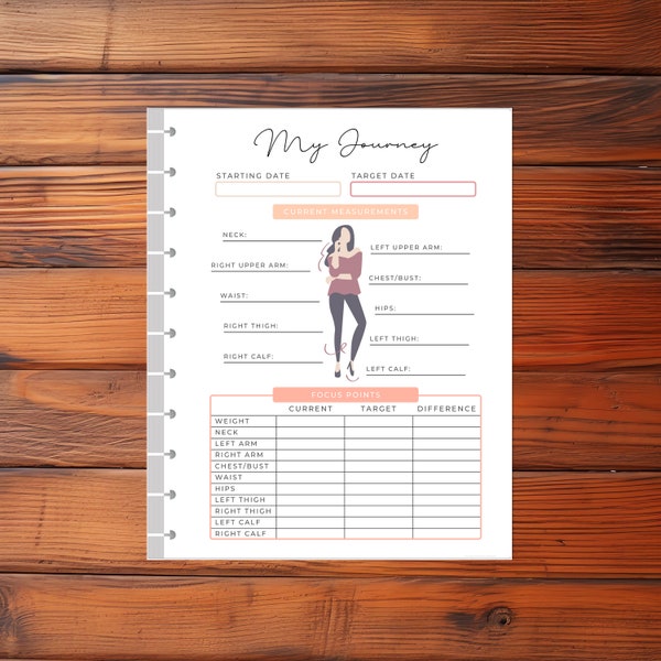 FITNESS Planner inserts for Discbound Planner, Happy Planner, Refills, Food Journal Inserts, Fitness Planner, Classic HP,Big HP