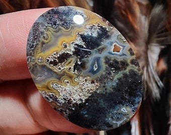 opalized petrified wood cabochon size 19x26x6 mm, unique gift for women