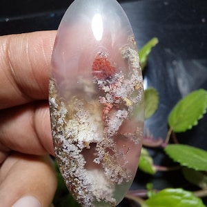 Multicolor moss agate cabochon size 18x43x6 mm , jewelry pendant , necklace pendant