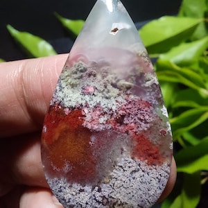 Landscape moss agate cabochon high quality , scenic dendritic , moss agate pendant