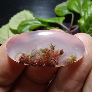 scenic moss agate 15x33x5 mm  , for wire wrap pendant jewelry making , gift for him