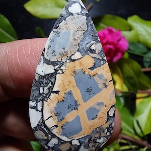 Maligano Jaspis Cabochon : Slenderman Symbol Bilderstein
