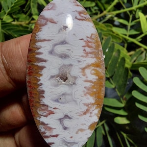 Plume agate cabochon size 21x43x6 mm, Unique Natural Stone Cabochon ,wingate agate