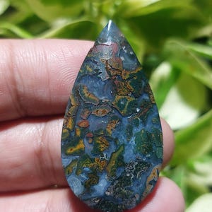 Cabochon di diaspro multicolore giavanese / pietra preziosa indonesiana