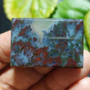 Landscape Indonesia Moss agate cabochon