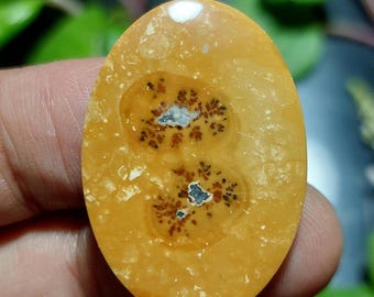 Maligano Picture Jasper Cabochon 23x32x4 mm: Scenic Cherry Creek Image Stone
