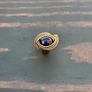 Deep Purple Amethyst Wire Wrapped Ring // Size 7 // Handmade Copper Wire Wrapped Jewelry