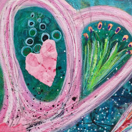 Shops Colourful Funky Abstract Painting 