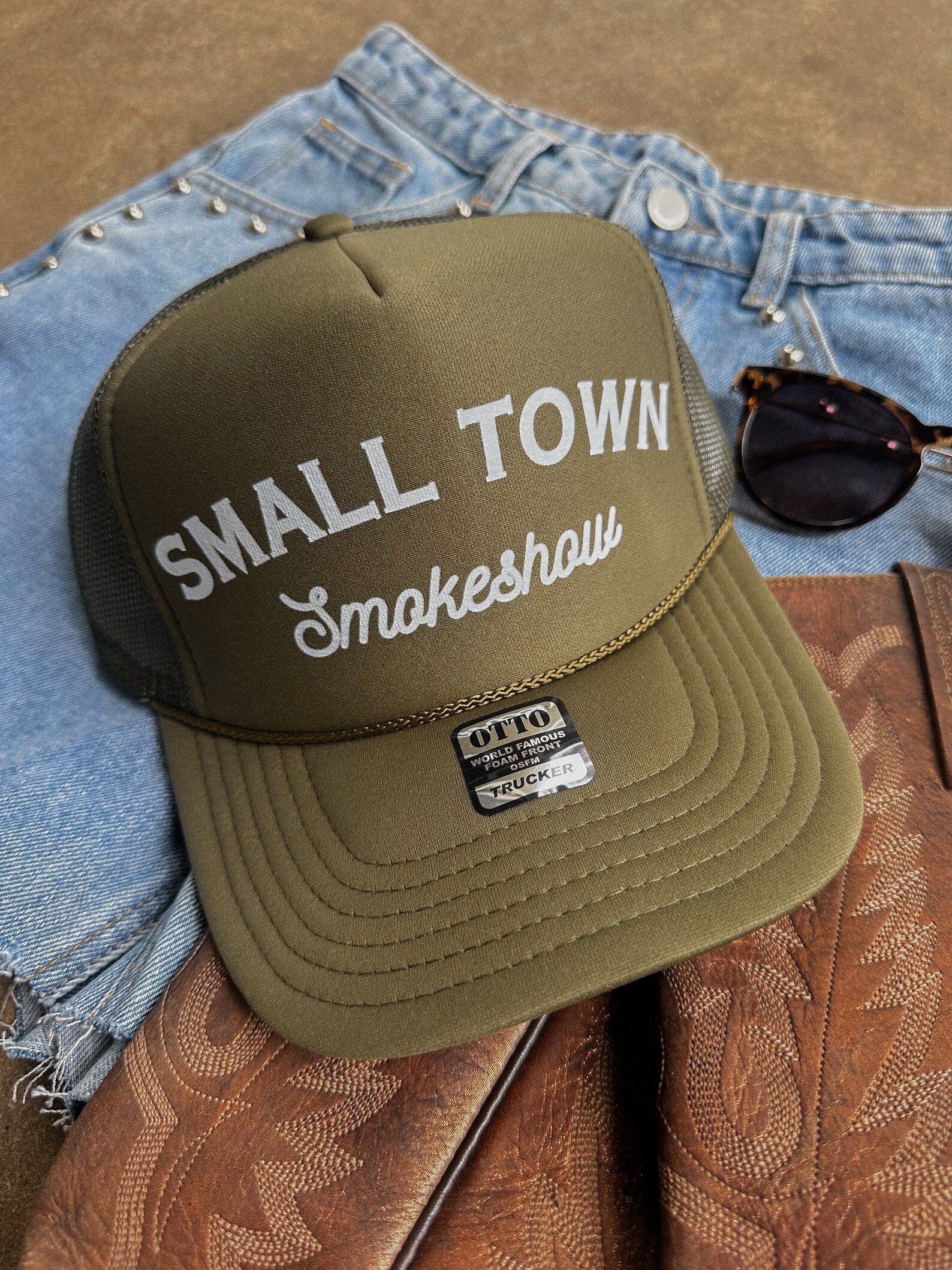 Small Town Smokeshow Trucker Hat, Trendy Trucker Hat, Cowgirl Hat, Foam ...
