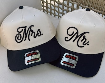Mrs. Hat, Mr. Hat, Wedding Gift, Bride Gift, Groom Gift, Bachelorette Gift, Bachelor Hat, 2025 Wedding, Wedding Party, Mrs. Baseball cap