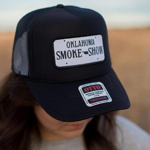 Oklahoma Smoke Show Trucker Hat, Concert Hat, Country Hat, Oklahoma Made, Country Music Gift, Nashville, Cowgirl Hat, Patch Hat