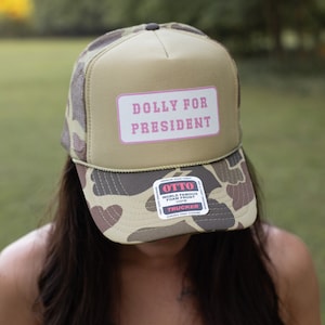Dolly For President Trucker Hat, Cowgirl Hat, Vintage Dolly Parton, Country Hat
