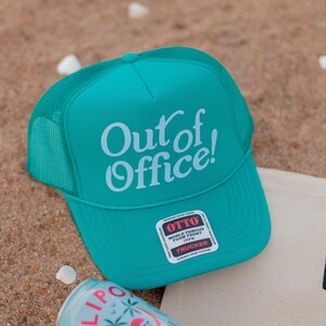 Out of Office Hat, Vacation Hat, Beach Vacation, Women&#39;s Trucker Hat, Trendy Cap, Lake Hat, Summer, Lake Days, On Vacay