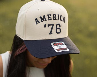 America 76 Hat, 1776, America, USA, July 4th, Forth of July, independence Day, Labor Day weekend, USA Gift, Summer Hat, July 4th accessories