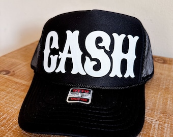 Cash Trucker Hat, Western Hat, Nashville Trucker, Country Concert Lover, Trendy Trucker Hat