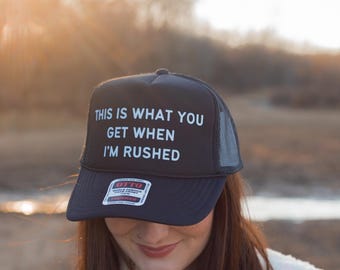 Grappige truckerhoed, cadeau vrouw, dameshoed, cowboytruckerhoed, hoed in Nashville-stijl, zwarte truckerhoed, trendy hoed