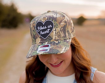Bless your Heart Trucker Hat, Women's Hat, Snapback Hat, Cowboy Trucker Hat, Nashville Style Hat, Embroidered trucker hat
