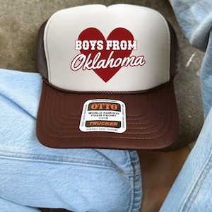 Boys From Oklahoma Trucker Hat, Concert Hat, Country Hat, Oklahoma Made, Country Music Gift, Nashville, Gift for her, Cowgirl Hat
