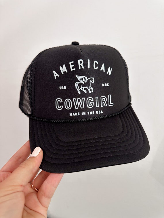 American Cowgirl Trucker Hat, Cowgirl Hat, Coastal Cowgirl 