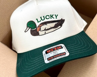 Lucky Duck Trucker Hat, Fun St. Patricks Day Hat, Trendy Trucker Hat, Festive Hat, Green Saint Patricks Day Hat, Duck Hunting