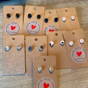 Hartford: 8mm Polymer Clay Stud Earrings (Many design variations available)