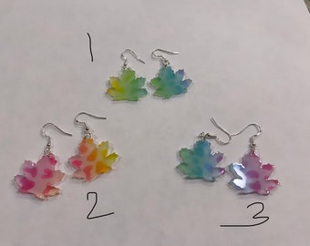 Leia: Leopard Ombre 1” Acrylic Dangles