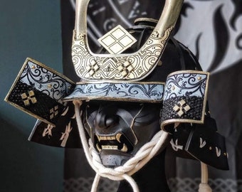 Samurai Daimyo helm cosplay masker kostuum