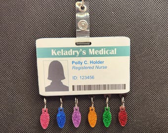 Christmas Bulb Badge Dangle