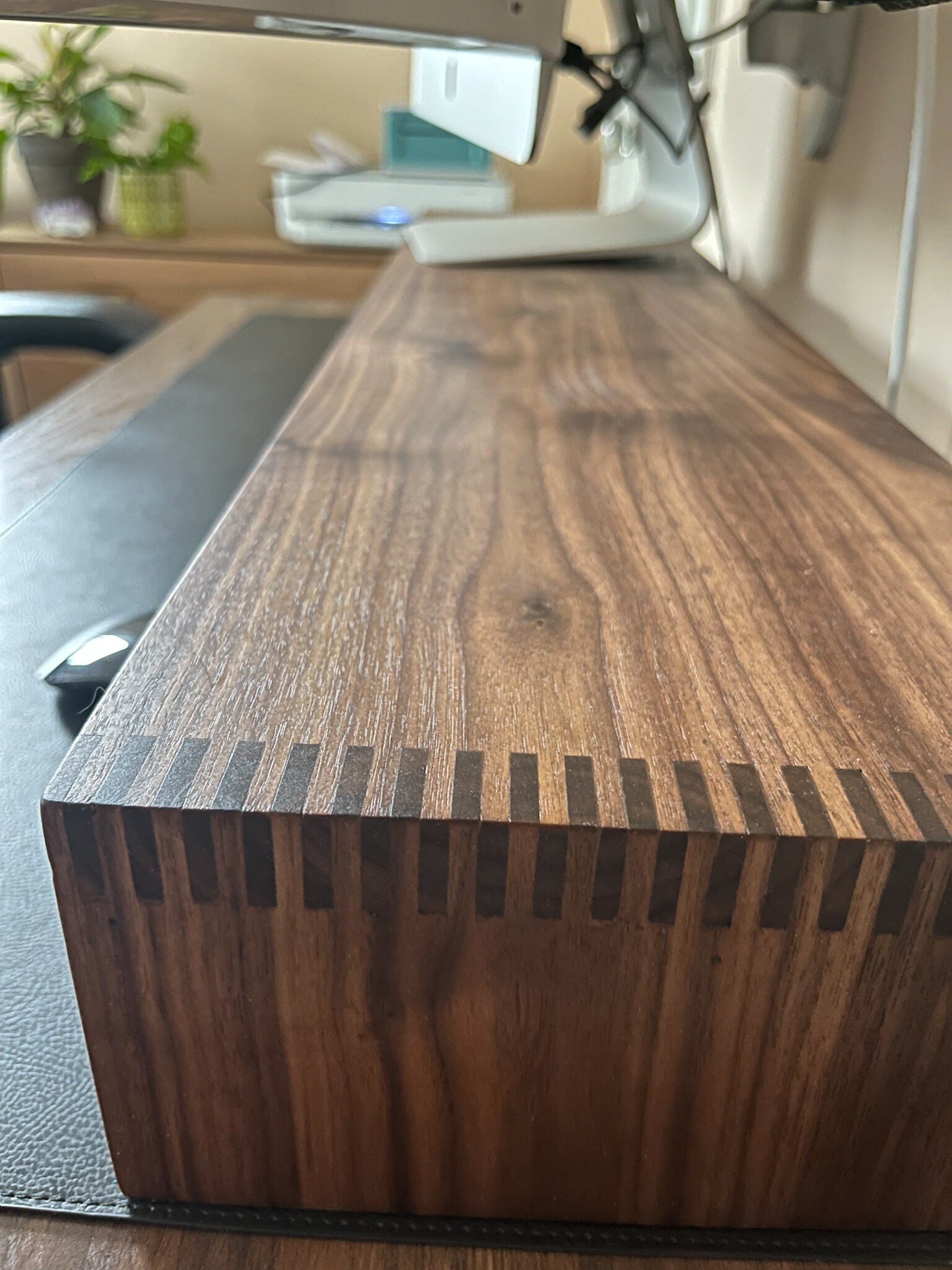 Walnut Monitor Stand Dual Monitor Riser Wooden Desk Shelf - Etsy Canada