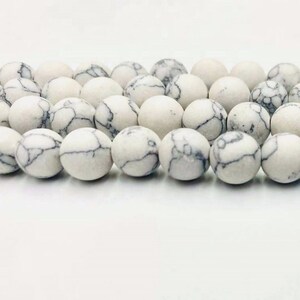 AAA Natural White Howlite Round beads  6MM 8MM 10MM  High Quality White Howlite Round Smooth Beads 15.5&quot; Full Strand