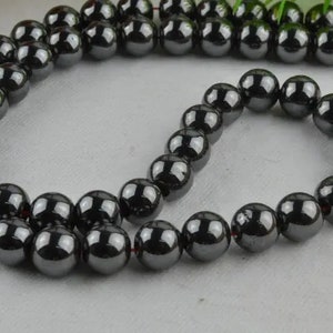 AAA Natural Hematite Round Beads 6mm 8mm 10mm for jewellery Making Gemstone Loose Beads 15” Wholesale Price