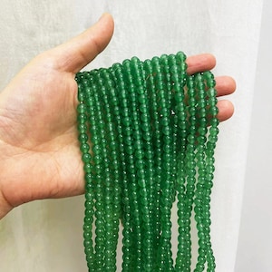 Natural Green Jade Round beads 6MM 8MM 10MM 12MM High Quality Green Jade Round Smooth Beads 15.5&quot; Full Strand